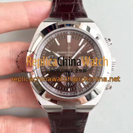 Replica Vacheron Constantin Overseas Chronograph 5500V/110A-B147 JF Stainless Steel Chocolate Dial Swiss 7750