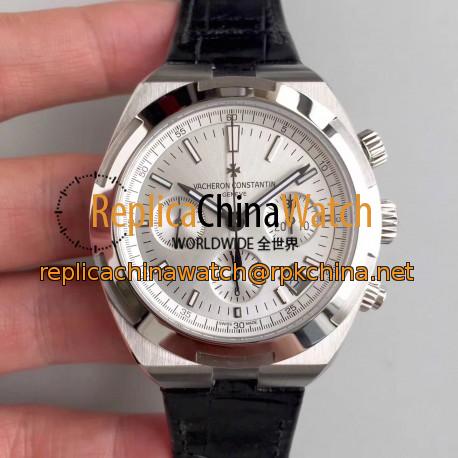 Replica Vacheron Constantin Overseas Chronograph 5500V/110A-B075 JF Stainless Steel Silver Dial Swiss 7750