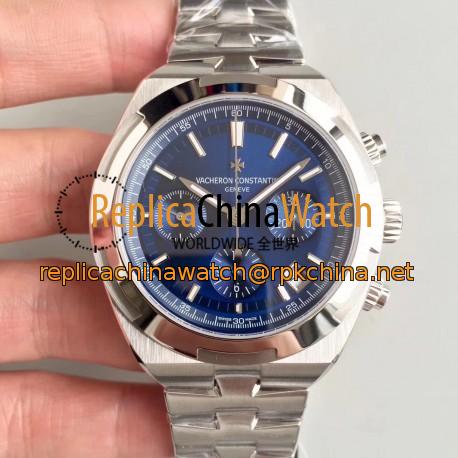 Replica Vacheron Constantin Overseas Chronograph 5500V/110A-B148 JF Stainless Steel Blue Dial Swiss 7750