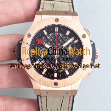 Replica Hublot Big Bang Aero Bang Gold 311.PX.1180.GR HB Rose Gold Black Skeleton Dial Swiss HUB4100