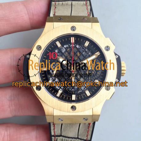 Replica Hublot Big Bang Aero Bang Gold 311.PX.1180.GR HB Yellow Gold Black Skeleton Dial Swiss HUB4100