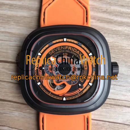 Replica SevenFriday P3/07 Kuka III N PVD Orange Dial Miyota 82S7