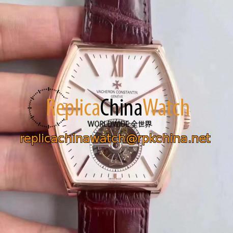 Replica Vacheron Constantin Malte Tourbillon 30130/000R-9754 JF Rose Gold White Dial Swiss 2795