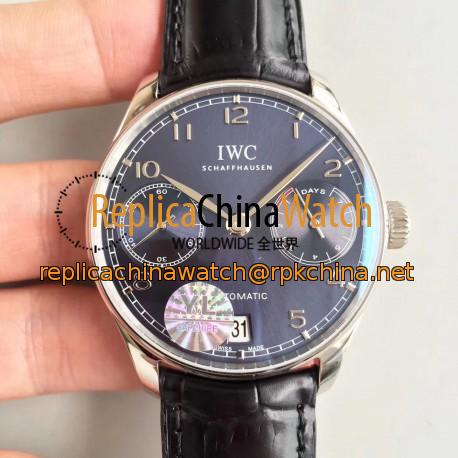 Replica IWC Portugieser IW500703 YL Stainless Steel Black Dial Swiss 52010