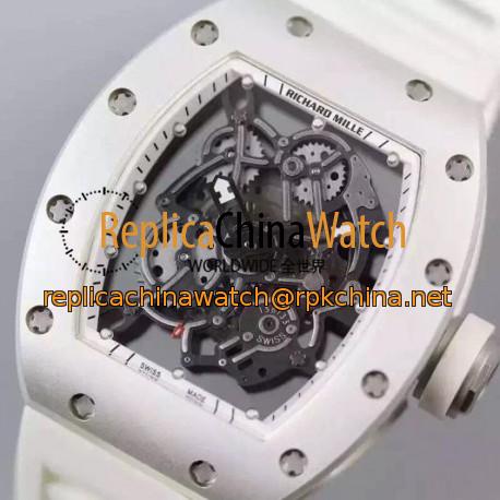 Replica Richard Mille RM035 White PVD White Dial M9015