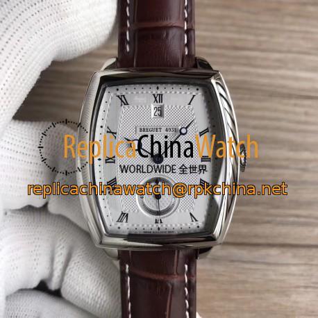 Replica Breguet Heritage Big Date 5480BB/12/996 N Stainless Steel Silver Dial Swiss 2824-2