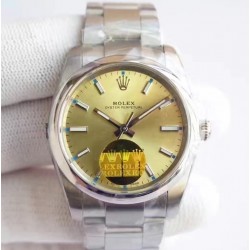 Replica Rolex Oyster Perpetual 39 114300 2018 UB Stainless Steel Champagne Dial Swiss 2836-2