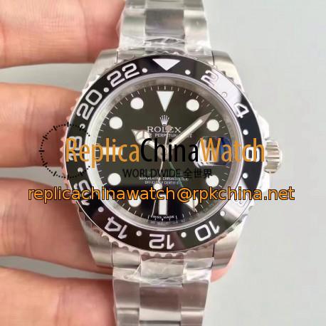 Replica Rolex GMT-Master II 116710LN V7 Stainless Steel Black Dial Swiss 3186