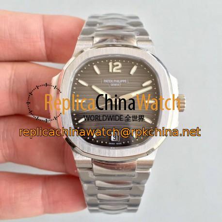 Replica Patek Philippe Nautilus Ladies 7118/1A-011 PF Stainless Steel Anthracite Dial Swiss 324 S C