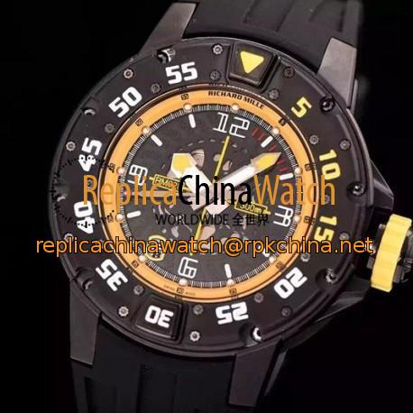 Replica Richard Mille RM028 PVD Yellow Dial Swiss 7751