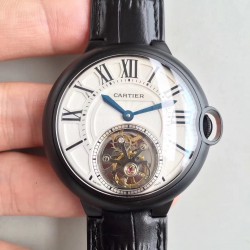 Replica Ballon Bleu De Cartier Tourbillon 2018 42MM N PVD White Dial Swiss Tourbillon