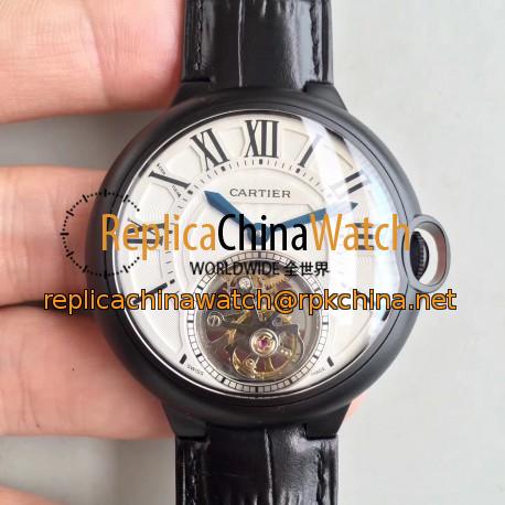 Replica Ballon Bleu De Cartier Tourbillon 2018 42MM N PVD White Dial Swiss Tourbillon