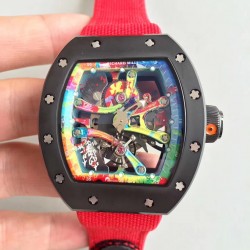 Replica Richard Mille RM068-01 Tourbillon Kongo KV Ceramic Multicolored Skeleton Dial M8215