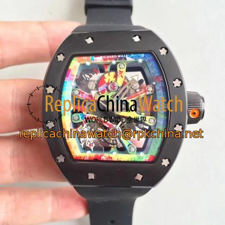 Replica Richard Mille RM068-01 Tourbillon Kongo KV Ceramic Multicolored Skeleton Dial M8215