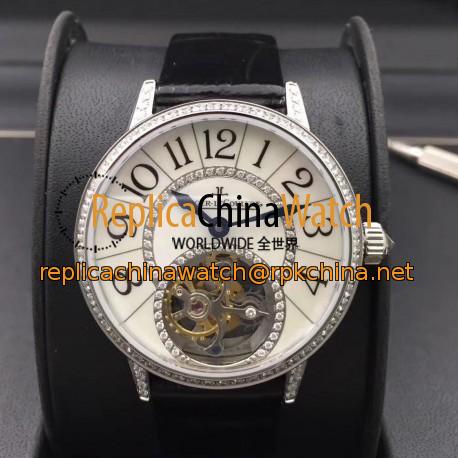 Replica Jaeger-LeCoultre Rendez-Vous Tourbillon 3413408 N Stainless Steel & Diamonds Mother Of Pearl Dial Swiss Tourbillon