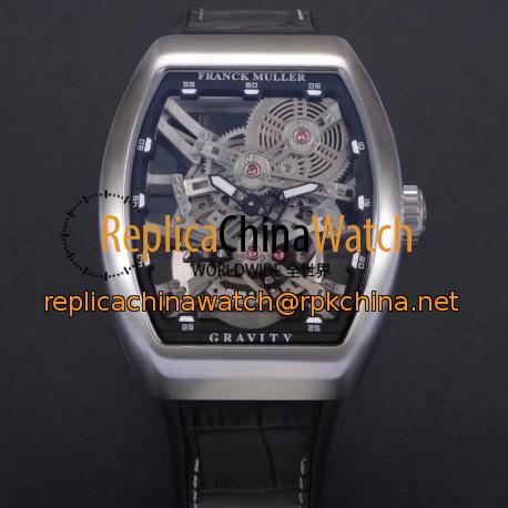 Replica Franck Muller Vanguard Gravity Skeleton V 45 T GRAVITY CS SQT N Stainless Steel Skeleton Dial M9015