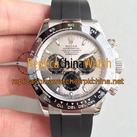 Replica Rolex Daytona Cosmograph 116519LN AR Stainless Steel 904L Silver Dial Swiss 4130 Run 6@SEC