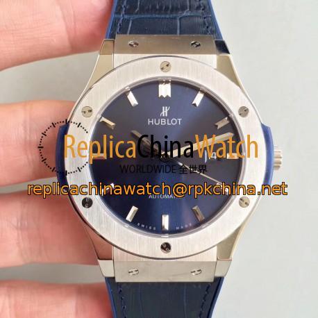 Replica Hublot Classic Fusion Titanium Blue 511.NX.7170.LR SR Titanium Blue Dial Swiss HUB1112