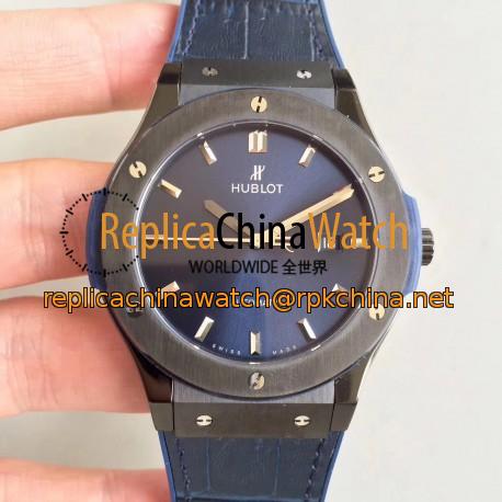 Replica Hublot Classic Fusion Ceramic Blue 511.CM.7170.LR SR Ceramic Blue Dial Swiss HUB1112