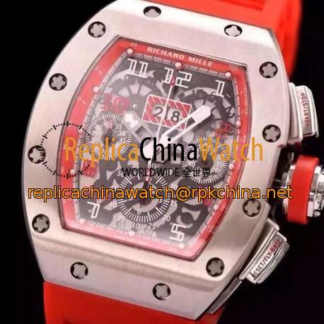 Replica Richard Mille RM011-FM Felipe Massa Chronograph Titanium Red Dial Swiss 7750