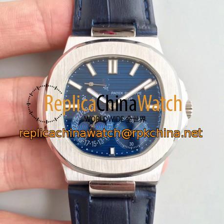 Replica Patek Philippe Nautilus Moonphase 5712G-001 N Stainless Steel Blue Dial Swiss 240 PS IRM C LU