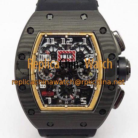 Replica Richard Mille RM011-FM Felipe Massa Chronograph Forged Carbon Yellow Dial Swiss 7750