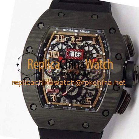 Replica Richard Mille RM011-FM Felipe Massa Chronograph Forged Carbon Gold Dial Swiss 7750