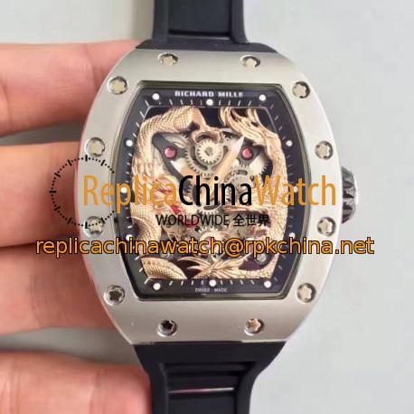 Replica Richard Mille RM57-01 Jackie Chan Stainless Steel Rose Gold Dial M9015