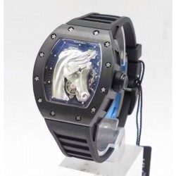 Replica Richard Mille Polo Club Saint Tropez RM052 KV Black Ceramic Silver Dial M8215