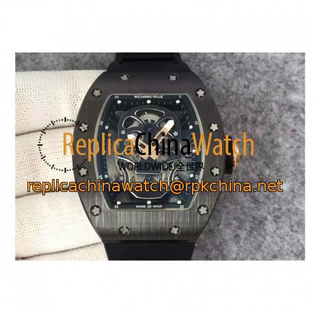 Replica Richard Mille RM052 KV Black Ceramic Black Skull Dial M6T51