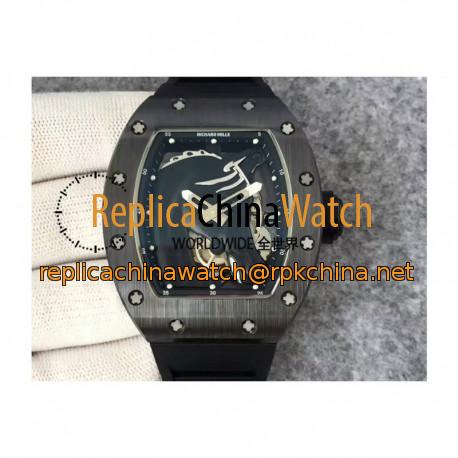 Replica Richard Mille Polo Club Saint Tropez RM052 KV Black Ceramic Black Dial M8215