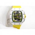 Replica Richard Mille RM59-01M White Ceramic Green Skeleton Dial M8215