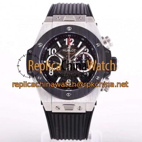 Replica Hublot Big Bang Unico Magic Sapphire 411.JX.1170.RX N Stainless Steel Skeleton Dial Swiss HUB1242