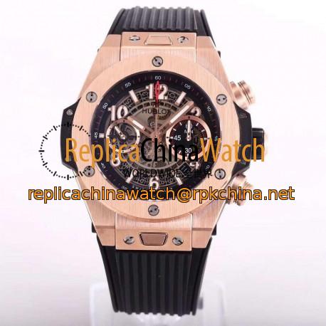 Replica Hublot Big Bang Unico King Gold 411.OX.1180.RX N Rose Gold Skeleton Dial Swiss HUB1242