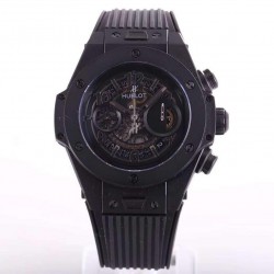 Replica Hublot Big Bang Unico All Black Sapphire 411.JB.4901.RT N Ceramic Skeleton Dial Swiss HUB1242