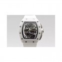 Replica Richard Mille RM59-01M White Ceramic Black Skeleton Dial M8215