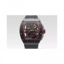 Replica Richard Mille RM59-01M Black Ceramic Red Skeleton Dial M8215