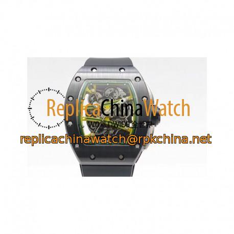 Replica Richard Mille RM59-01M Black Ceramic Green Skeleton Dial M8215