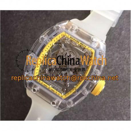 Replica Richard Mille RM056-02 Shappire Yellow & Skeleton Dial M9015