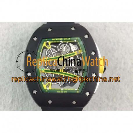 Replica Richard Mille RM61 PVD Green Skeleton Dial M9015