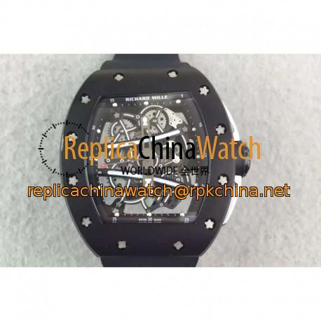 Replica Richard Mille RM61 PVD Black Skeleton Dial M9015