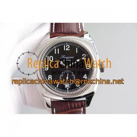 Replica Longines Heritage 1935 Stainless Steel Black Dial M9015