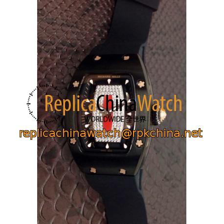 Replica Richard Mille RM007 Rose Gold & PVD Diamonds Dial M6T51