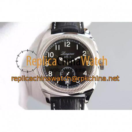 Replica Longines Heritage 1935 Stainless Steel Black Dial M9015