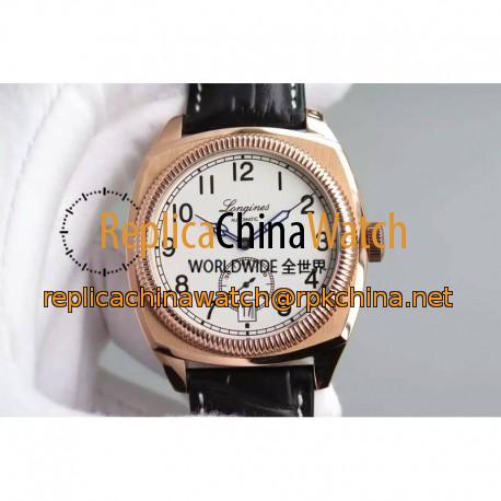 Replica Longines Heritage 1935 Rose Gold White Dial M9015