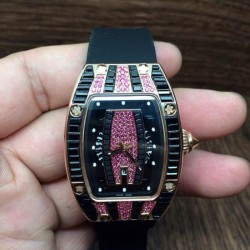 Replica Richard Mille RM007 Lady Rose Gold Pink Diamonds Dial M6T51