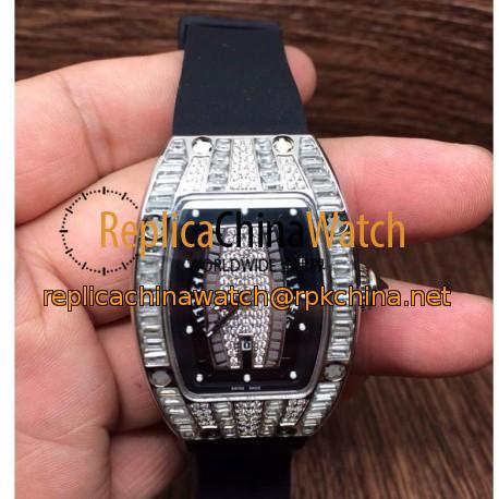 Replica Richard Mille RM007 Lady Stainless Steel Diamonds Dial M6T51