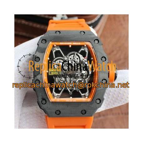 Replica Richard Mille RM035-01 Rafa Forged Carbon Orange Dial M9015