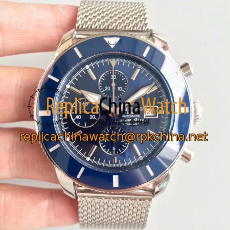 Replica Breitling Superocean Heritage II Chronograph 46 A1332024/C817/152A N Stainless Steel Blue Dial Swiss 7750