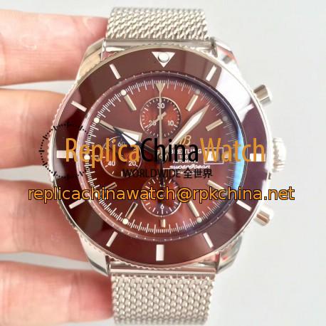 Replica Breitling Superocean Heritage II Chronograph 46 A1331233/Q616/152A N Stainless Steel Chocolate Dial Swiss 7750